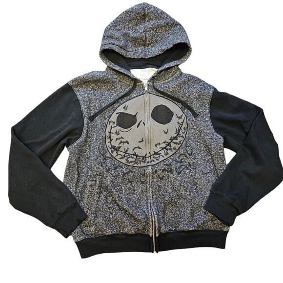 NIGHTMARE BEFORE CHRISTMAS/ JACK SKELLINGTON HOODIE - Picture 1 of 6